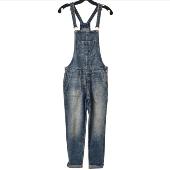 OLD NAVY BLUE DENIM OVERALLS WOMEN'S SIZE O - Picture 1 of 10